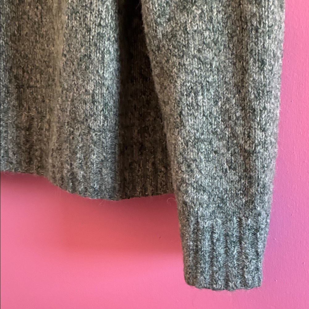 COS Green Heathered Cowl Neck Sweater - Picture 8 of 14